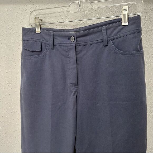 GUNEX for Brunello Cucinelli Blue Chino Pants Sz 6 Cotton Office Preppy Casual - Picture 4 of 15